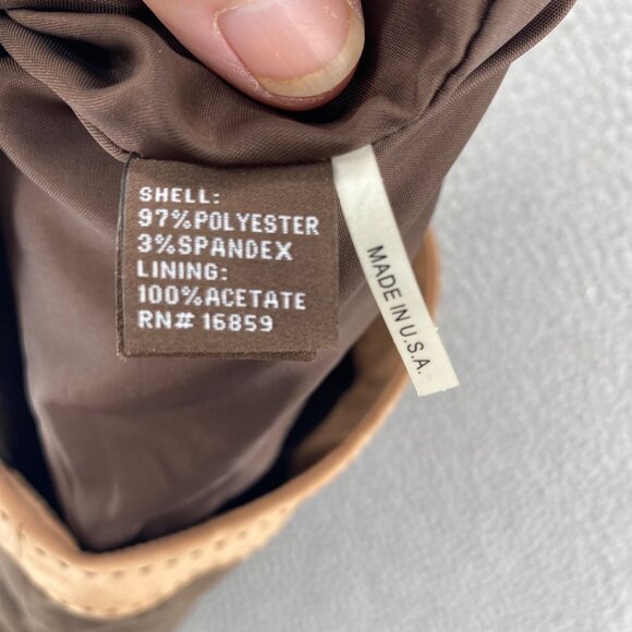 J Mclaughlin Skirt Womens 4 Brown Colorblock Stretch Microsuede Mini Gold Buckle - Picture 8 of 11